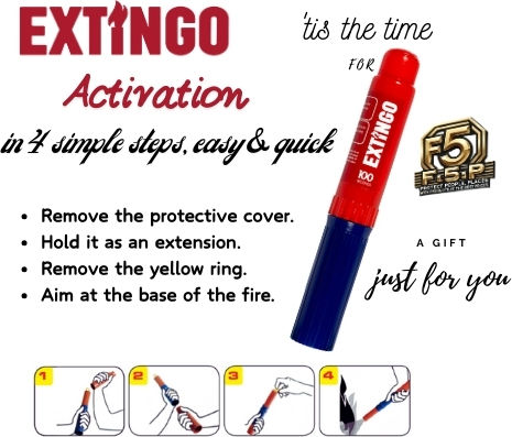 Alltech Extingo 100 Ecological Manual Portable Fire Extinguisher with Stand