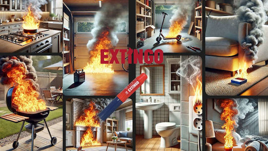 Alltech Extingo 100 Ecological Manual Portable Fire Extinguisher with Stand