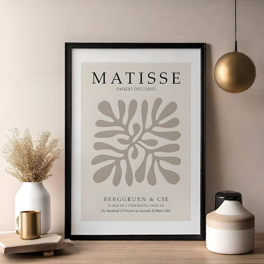 Poster Matisse Papiers Découpés Art055 21cm X 30cm Λευκό Κάδρο Pvc 18x24