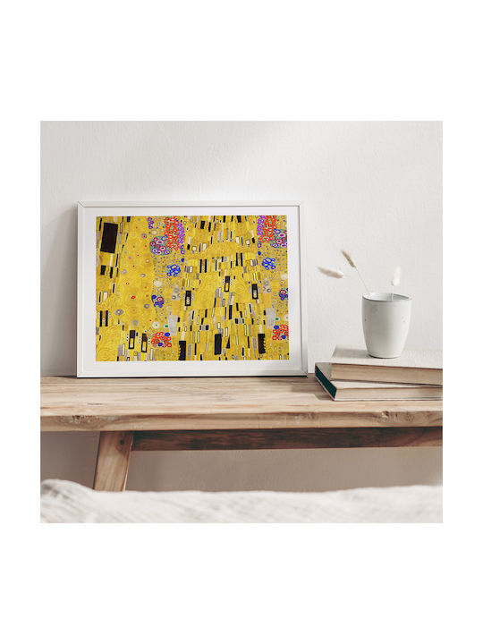 Плакат Густав Климт Целувката Детайли Art148 21см X 30см Бяла рамка PVC 18x24