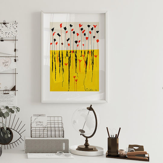 Poster Calder Drops Art120 21cm X 30cm Λευκό Κάδρο Pvc 18x24