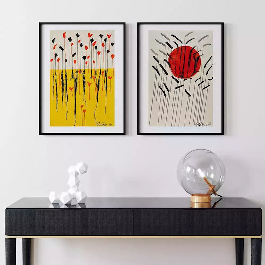 Poster Calder Drops Art120 21cm X 30cm Λευκό Κάδρο Pvc 18x24