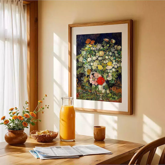 Poster Bouquet Flowers Art115 21cm X 30cm White Frame Pvc 18x24
