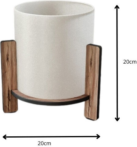 Megapap Pine Wood Table Lamp for Socket E27 with Green Shade and Base