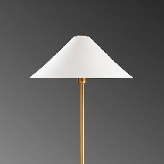 Megapap Cansu Floor Lamp H150xW46cm. with Socket for Bulb E27 White