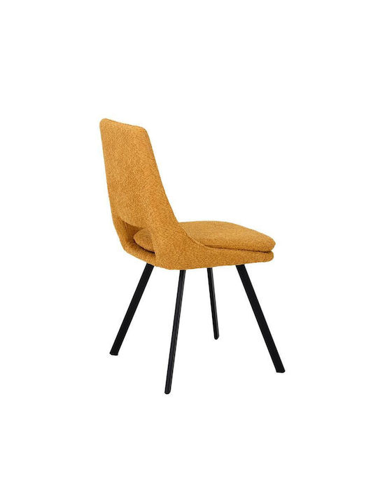 Alice Dining Room Artificial Leather Chair Mustard 47x54x87cm 2pcs