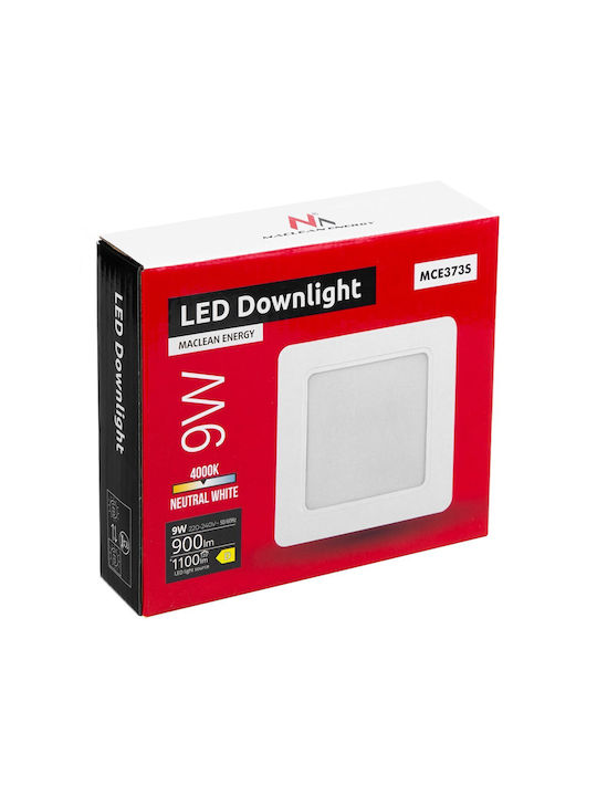 Maclean Energy Outdoor Ceiling Light with Integrated LED in White Color MCE373 S
