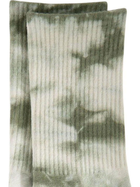 Socks 24 Colours Tie-dyed 18875-green Women's