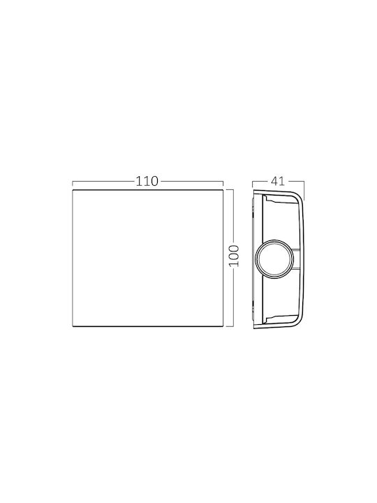 Braytron Επιτοίχιο Εξωτερικό Σποτ LED IP65 2W με Ρυθμιζόμενο Λευκό Φως 11x10x4.1εκ.