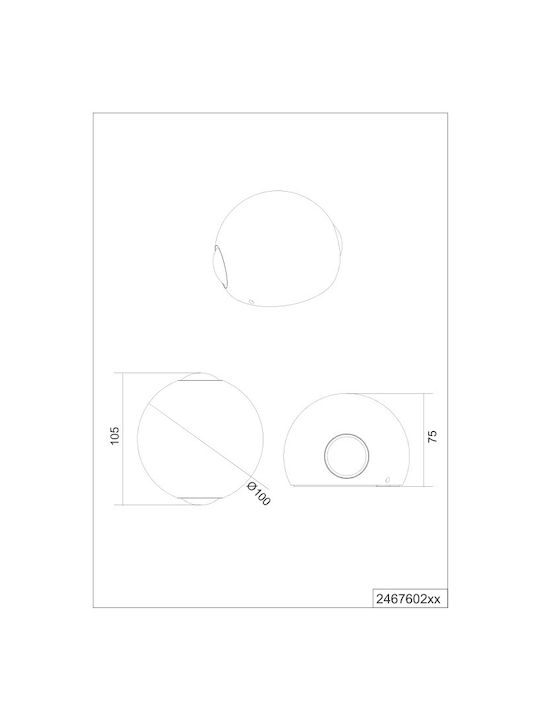 Trio Lighting Επιτοίχιο Εξωτερικό Φωτιστικό Μαύρο