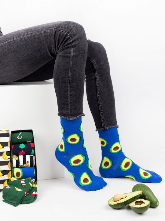 Ανδρικές Fashion Κάλτσες Foodstuff 5 Ζευγάρια Βαμβακερές Livoni 21091 Σκούρο Πράσινο