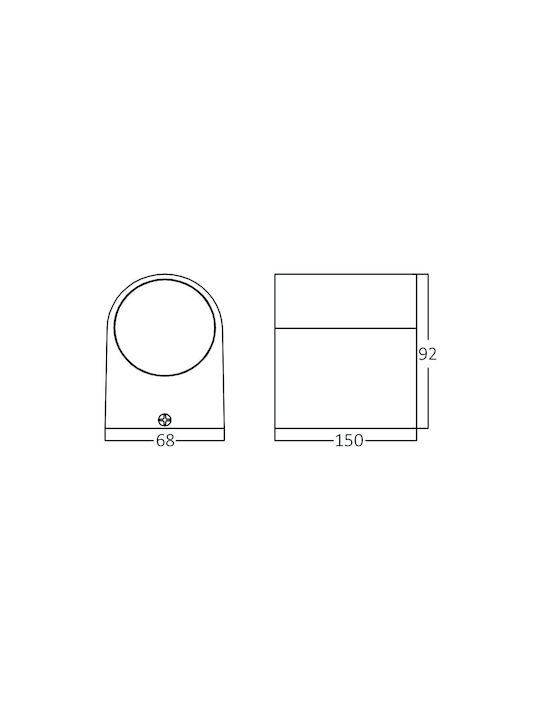 Braytron Σποτ 15x6.8x9.2εκ. Braytron Σποτ 15x6.8x9.2εκ.