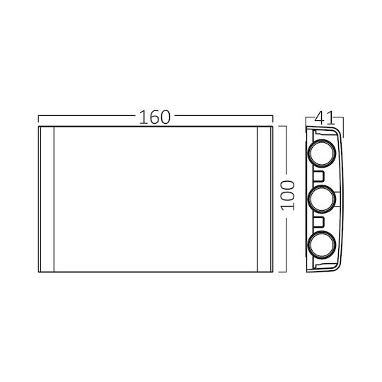 Braytron Wasserdichtes Punkt LED 1W 16x10x41cm Braytron Wasserdichtes Punkt LED 1W 16x10x41cm
