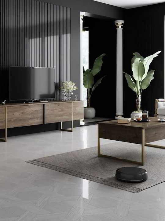 Stand TV Luxe Culoare Nuc - Auriu L180xA30xÎ50cm