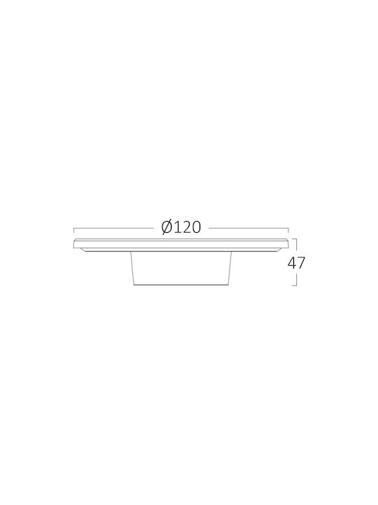 Braytron Επιτοίχια Εξωτερική Πλαφονιέρα LED IP65 8W με Ρυθμιζόμενο Λευκό Φως