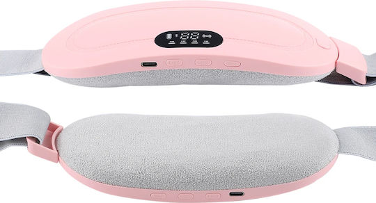 4 Speed Adjustable Heating & Vibrating Massage Belt for Menstrual Relaxation Relief from Period Pains Belt Massage for the Body with Vibration and Heating Function Pink