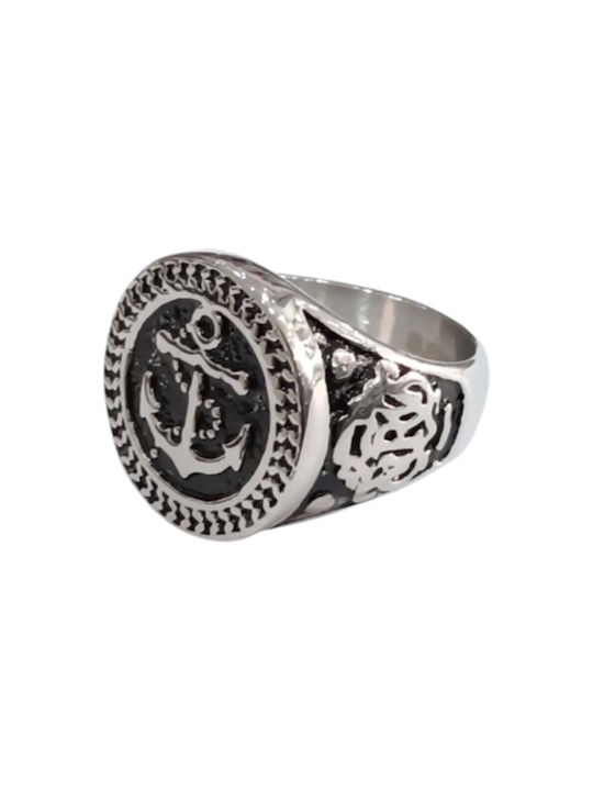 Kalliopi Silver Herren Ring aus Stahl