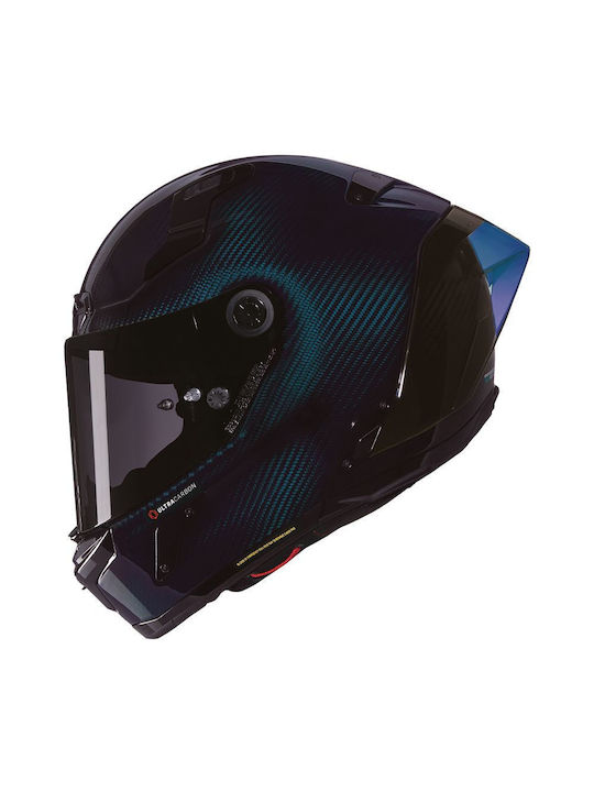 Nolan X-804 RS Ultra Carbon Liquid Blue Carbon 328 Κράνος Μηχανής Flip-Up ECE 22.06 με Pinlock