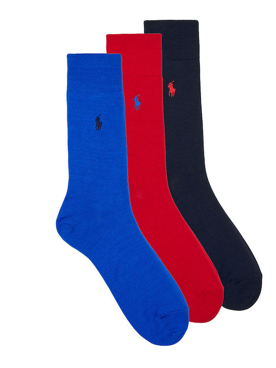 Hohe Socken Polo Ralph Lauren Mercerisierte Baumwolle Crew Socke 3er-Pack