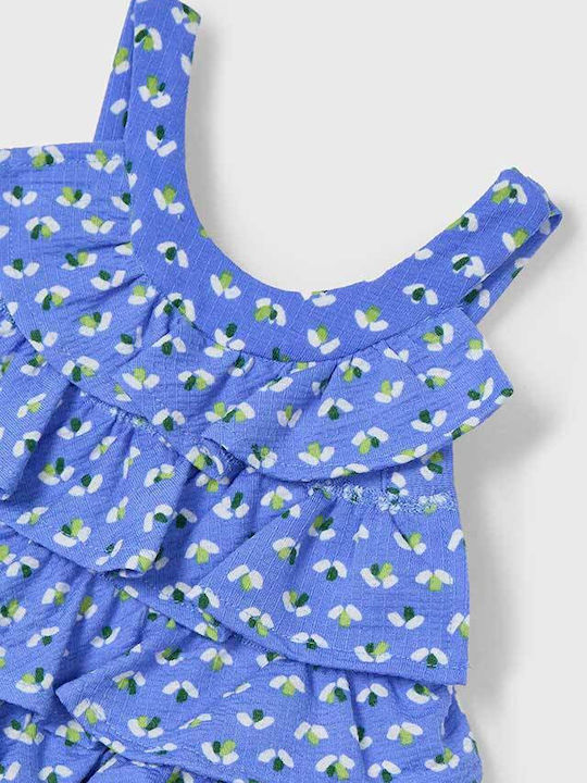 Șort/Salopetă Copii Întreg din Material Textil Albastru