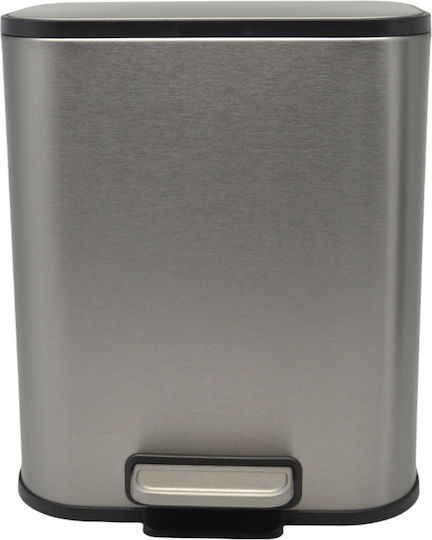 Ankor Inox Bathroom Basket Soft Close 5lt Silver