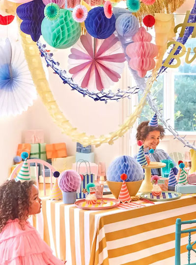 Meri Meri Γλυκού Stripe Happy Birthday Πιάτο για Party 8τμχ