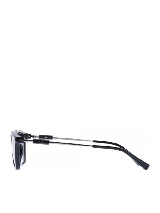 Armani Exchange Men's Sunglasses with Black Frame and Gray Gradient Lens