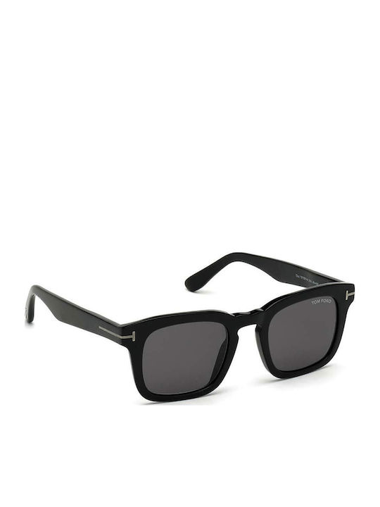 Tom Ford Men's Sunglasses with Black Horn-Rimmed Frame and Grey Gradient Lenses FT0751 01A
