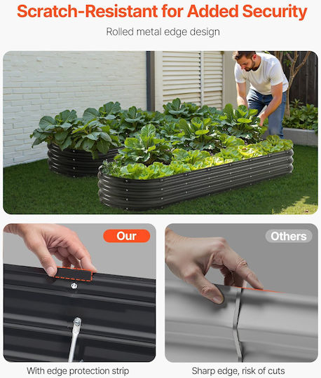 Vevor Blumenkasten Metallisch Dark Gray
