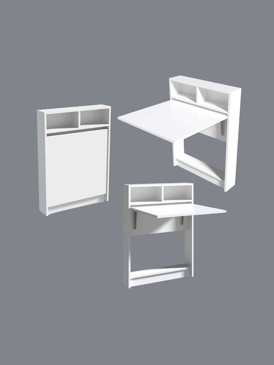 Desk Bracke Wooden White 70x15x96cm