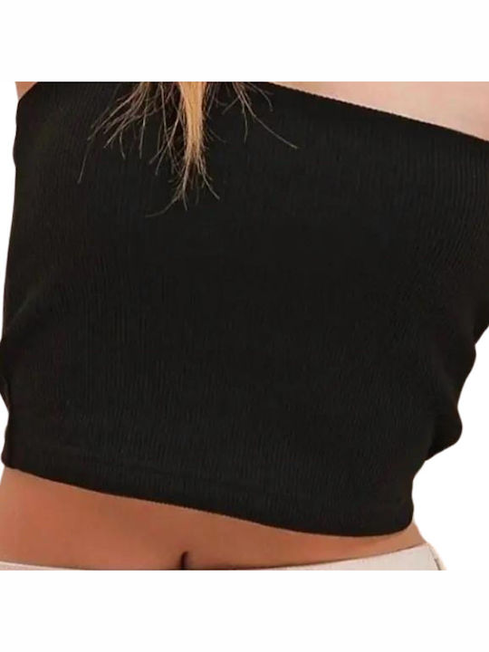 Damen Crop Top Schwarz