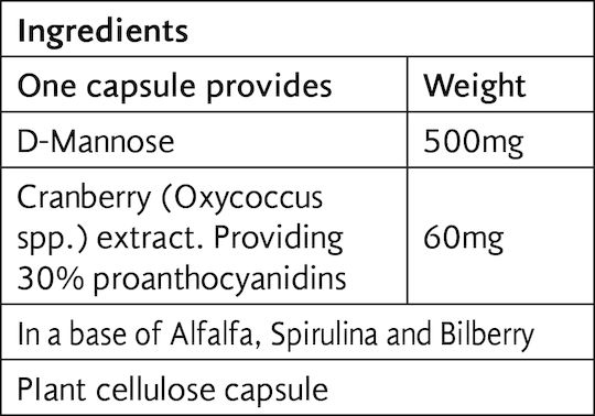 Viridian Cranberry & Mannose 30 caps Cranberry