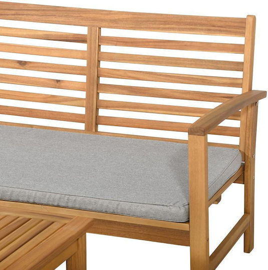 Outdoor Living Room Set FL942 4 Pieces Walnut With Pillows
