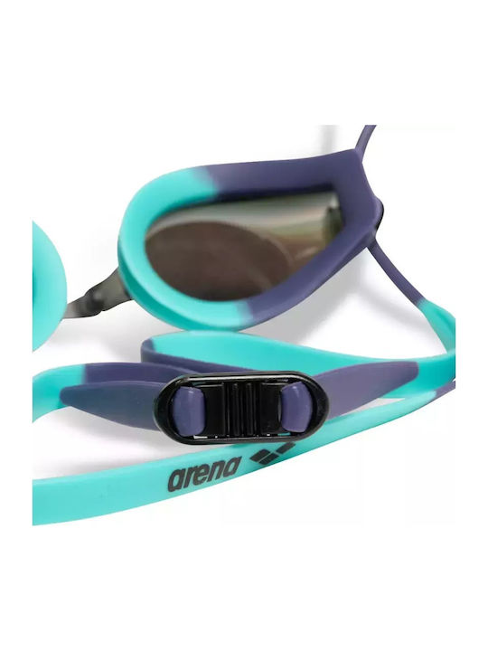 Arena Tracks Mirror Schwimmbrille Erwachsene Türkis