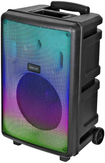 Rancore Karaoke Speaker with Wireless Microphones and Lighting Effects Black