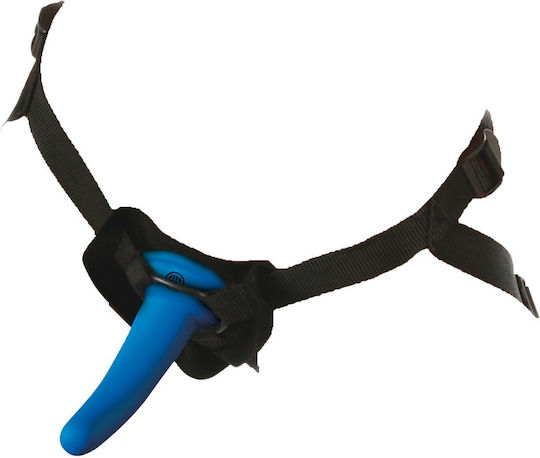 Pipedream Fetish Fantasy Series Harness με Dildo 11.5cm και Δόνηση σε Μπλε Χρώμα