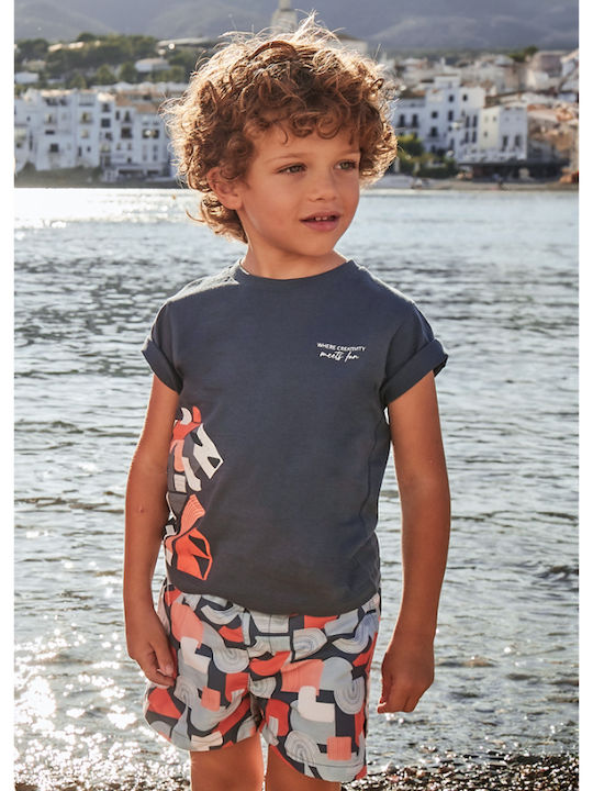 Mayoral Kids Swimwear Swim Shorts blue squirrel