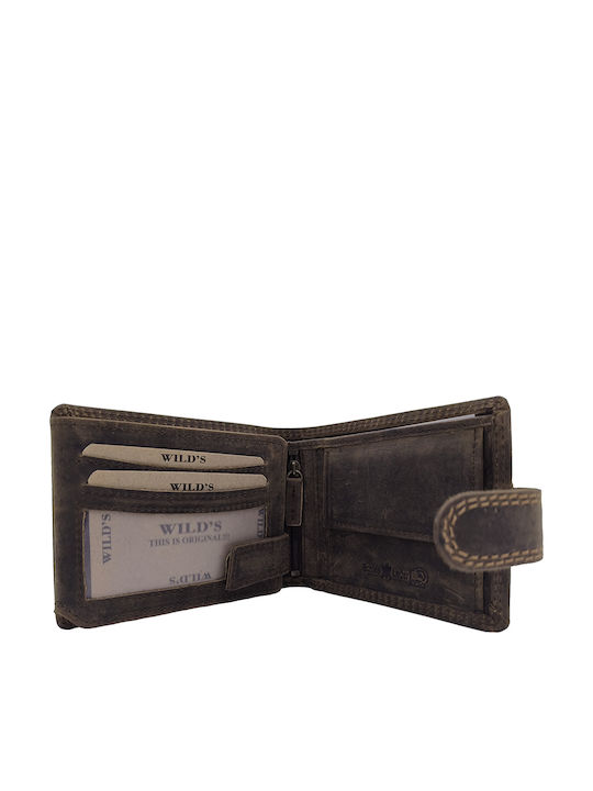 Leather Men's Wallet Classic with RFID Brown