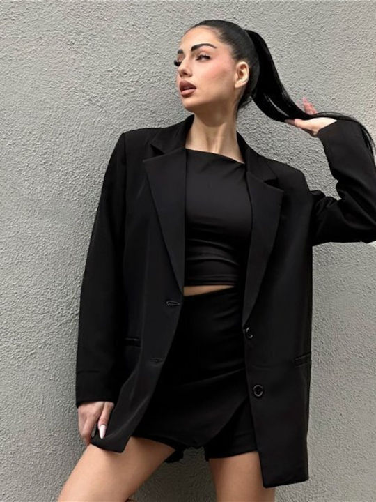 Chica Blazer pentru femei Sacou Black