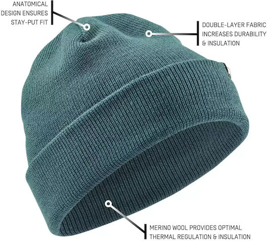 Beanie Unisex Σκούφος Πλεκτός σε Μπλε χρώμα