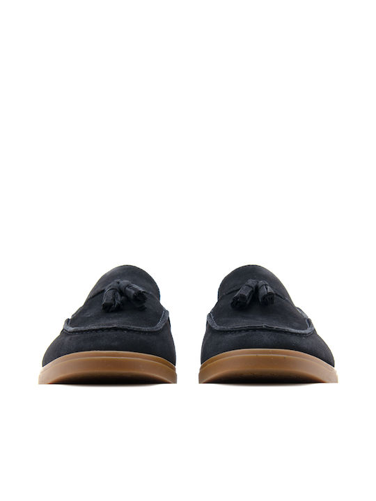 Clarks Suede Ανδρικά Loafers σε Μπλε Χρώμα