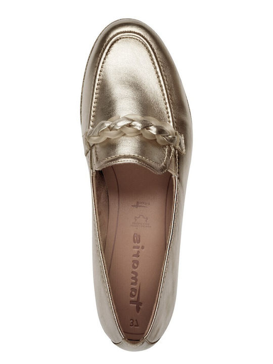 Damen Loafers in Gold Farbe