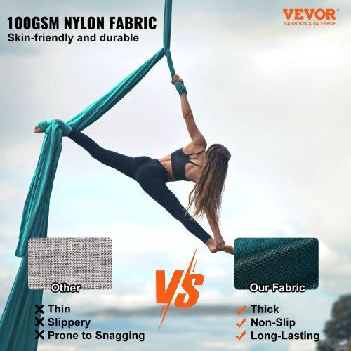 Vevor Aerial Yoga Hammock & Swing 5.46x2.8m Green