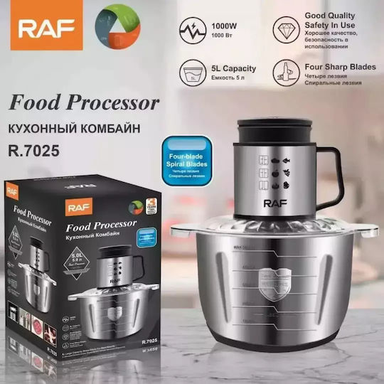 Raf Πολυκόπτης Multi 1000W με Δοχείο 5lt Inox