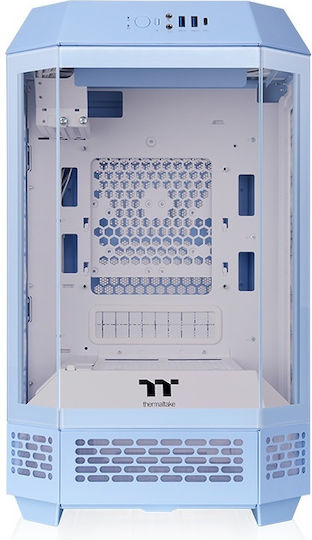 Thermaltake The Tower 250 Gaming Mini Tower Computer Case with Side Window and RGB Lighting Hydrangea Blue