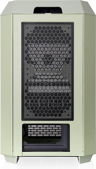 Thermaltake The Tower 250 Gaming Mini Tower Κουτί Υπολογιστή με Πλαϊνό Παράθυρο και RGB Φωτισμό Matcha Green