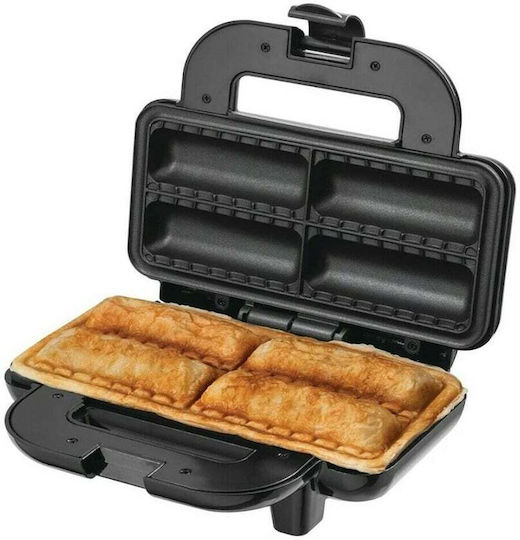 Aparat electric pentru 4 rulouri de cârnați sau plăcinte umplute simultan Raf R529 800 W Negru
