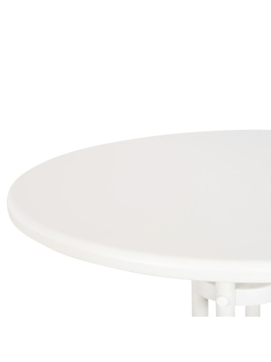 Metal Table For Small Outdoor Spaces Lino White 60x60x70cm