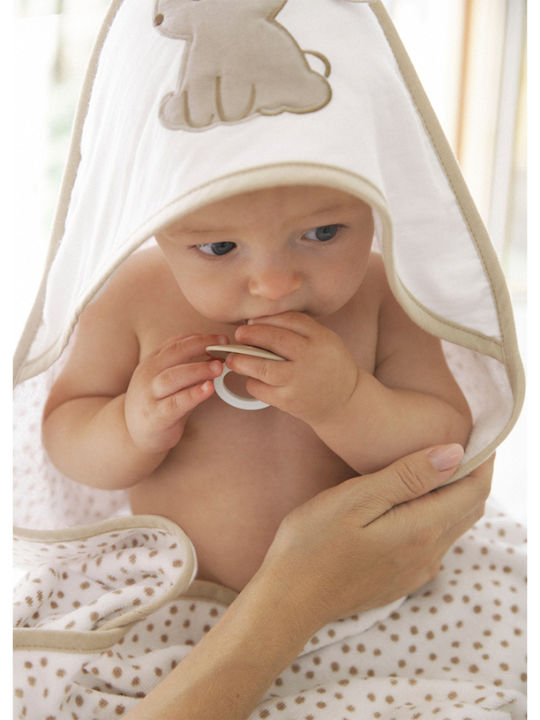 Mayoral Hooded Baby Bath Towel Beige