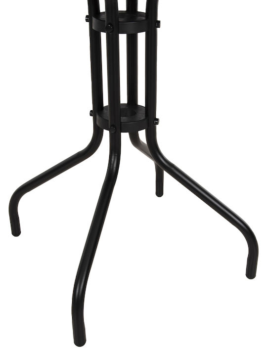Tisch Café für kleine Außenbereiche Stabil Lino Black 60x60cm
